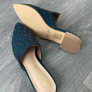 Black studded mules BRAND NEW
